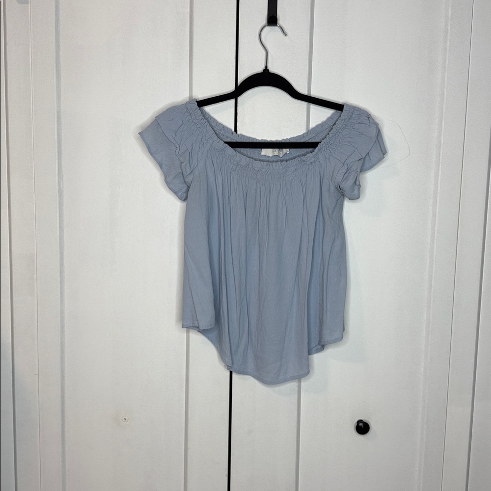 REVOLVE ASTR THE LABEL - XS -  Light Blue Blouse Wear off the should or on